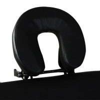 Miniatyr av produktbild för Hopfällbar massagebänk med 2 sektioner aluminium svart