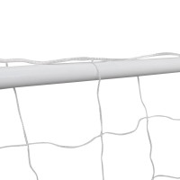 Produktbild för Fotbollsmål med nät 182x61x122 cm stål vit