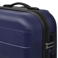 Produktbild för Hårda resväskor på hjul 3 st blå 45,5/55/66 cm
