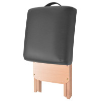 Produktbild för Hopfällbar massagepall 12 cm tjock sits och 2 bolster svart