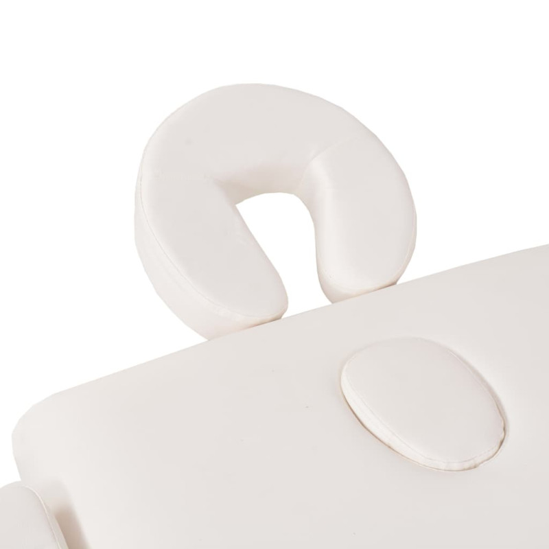 Produktbild för Hopfällbar massagebänk 3 sektioner 10 cm tjock vit