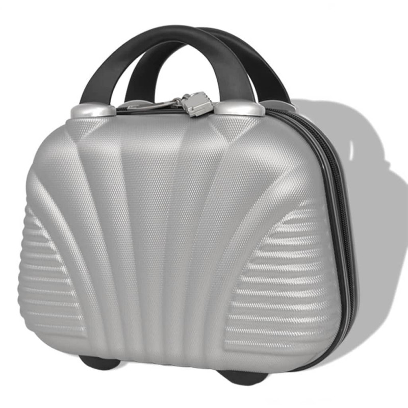 Produktbild för Uppsättning hårda resväskor 4 st silver