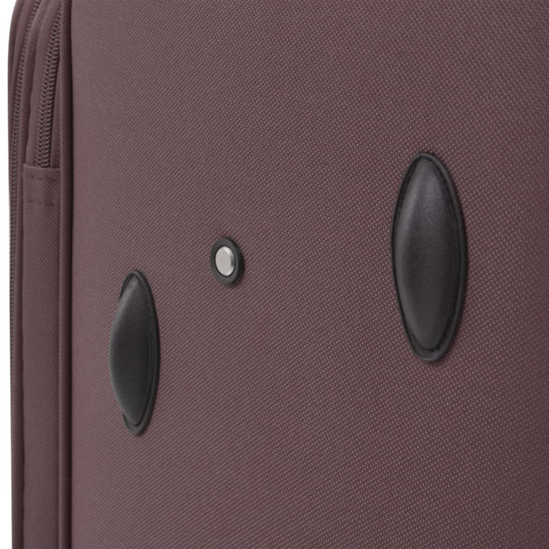 Produktbild för Resväskor 3 st kaffebrun soft case
