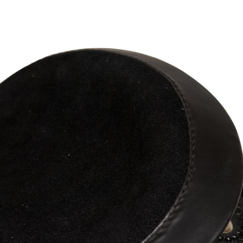 Produktbild för Westernsadel träns&halsband äkta läder 15" svart