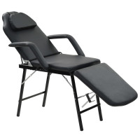 Miniatyr av produktbild för Bärbar behandlingsstol konstläder 185x78x76 cm svart
