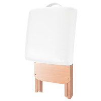 Miniatyr av produktbild för Hopfällbar massagepall med 12 cm tjock sits vit