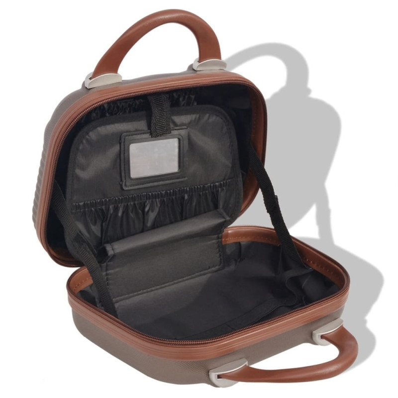 Produktbild för Uppsättning hårda resväskor 4 st kaffe