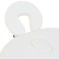 Miniatyr av produktbild för Hopfällbar massagebänk 4 cm tjock med 2 bolster oval vit