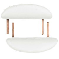 Miniatyr av produktbild för Hopfällbar massagebänk 4 cm tjock med 2 bolster oval vit