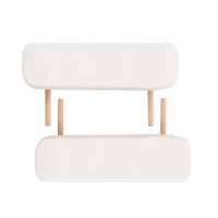 Miniatyr av produktbild för Hopfällbar massagebänk 3 sektioner och pall 10 cm tjock vit