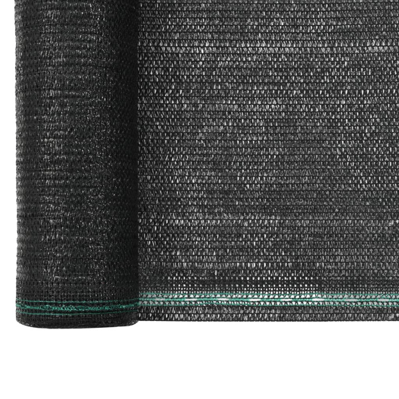 Produktbild för Vindskydd för tennisplan HDPE 1x25 m svart