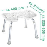 Miniatyr av produktbild för RIDDER Badrumspall 150 kg vit A0050501