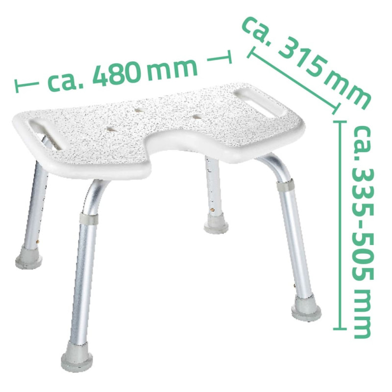 Produktbild för RIDDER Badrumspall 150 kg vit A0050501