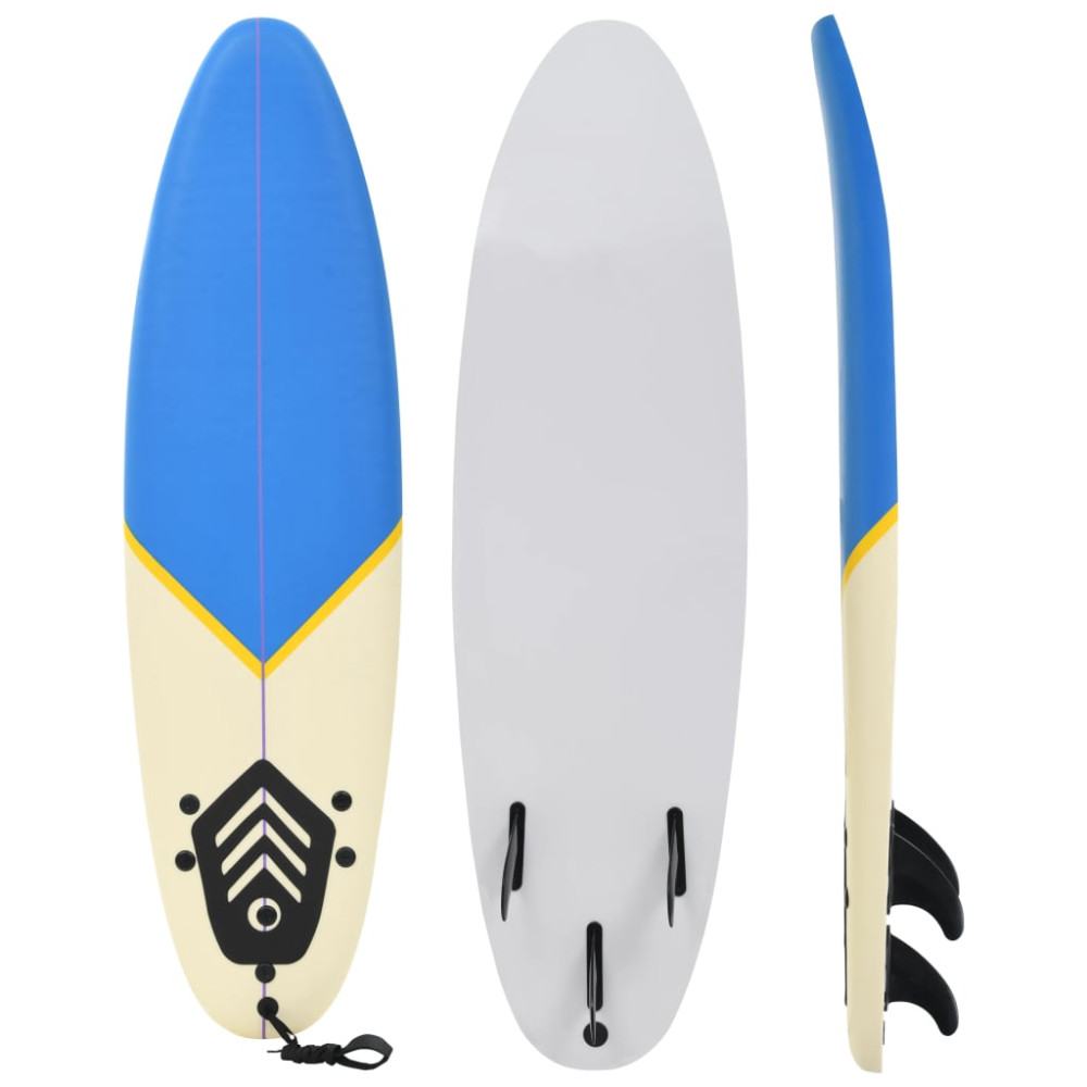 Produktbild för Surfbräda 170 cm blå och gräddvit