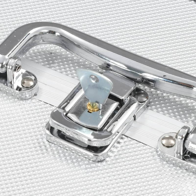 Produktbild för Sminklåda 22x30x21 cm silver aluminium