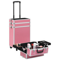 Miniatyr av produktbild för Sminklåda aluminium rosa