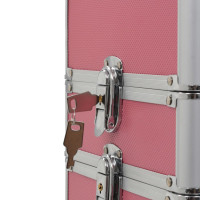 Miniatyr av produktbild för Sminklåda aluminium rosa