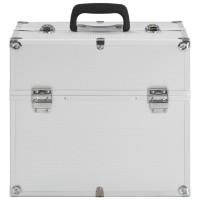 Produktbild för Sminklåda 38x23x34 cm silver aluminium
