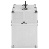 Produktbild för Sminklåda 38x23x34 cm silver aluminium