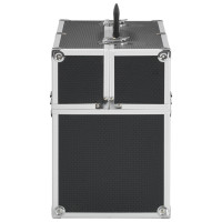Produktbild för Sminklåda 38x23x34 cm svart aluminium