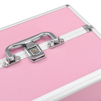 Miniatyr av produktbild för Sminklåda 22x30x21 cm rosa aluminium