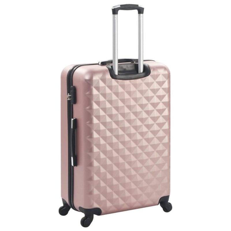 Produktbild för Hårda resväskor 3 st roséguld ABS