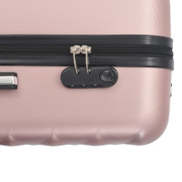 Produktbild för Hårda resväskor 3 st roséguld ABS