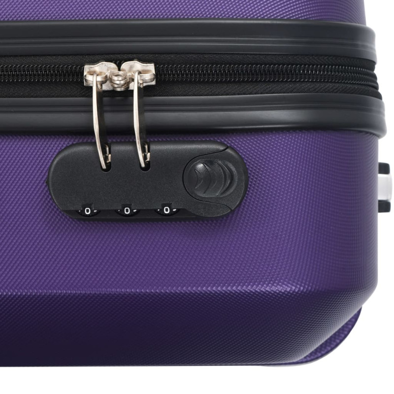 Produktbild för Hårda resväskor 3 st lila ABS