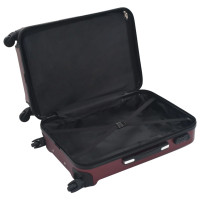 Miniatyr av produktbild för Hårda resväskor 3 st vinröd ABS