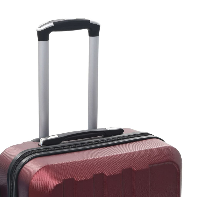 Produktbild för Hårda resväskor 3 st vinröd ABS