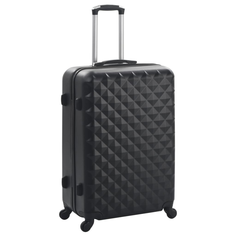 Produktbild för Hårda resväskor 3 st svart ABS