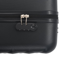 Produktbild för Hårda resväskor 3 st svart ABS