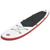 Produktbild för SUP surfingbräda uppblåsbar röd och vit