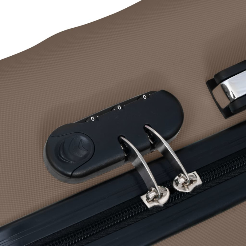 Produktbild för Hård resväska brun ABS