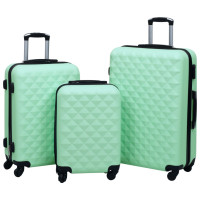Miniatyr av produktbild för Hårda resväskor 3 st mintgrön ABS