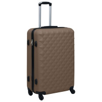 Miniatyr av produktbild för Hårda resväskor 2 st brun ABS