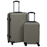 Miniatyr av produktbild för Hårda resväskor 2 st antracit ABS