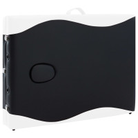 Miniatyr av produktbild för Hopfällbar massagebänk 3 sektioner aluminium svart och vit
