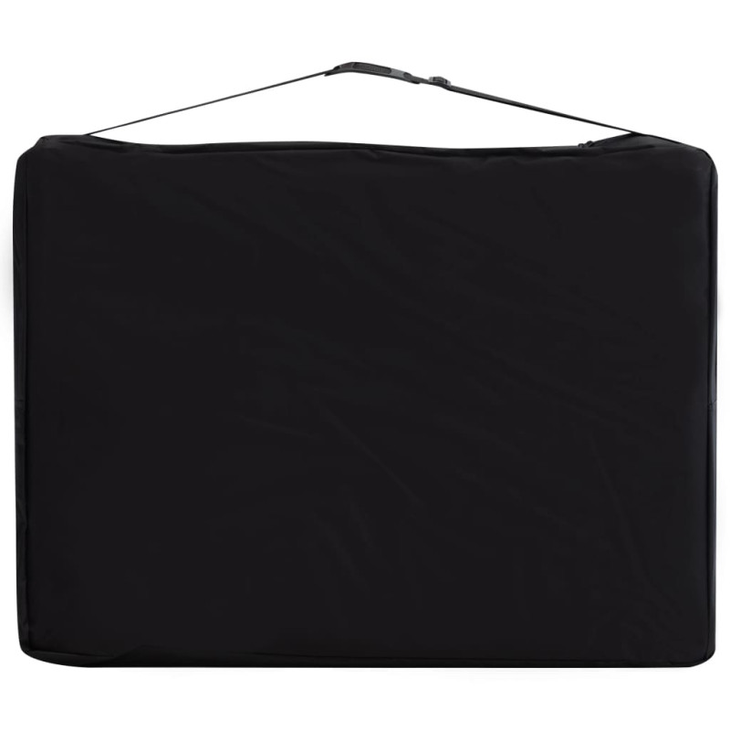 Produktbild för Hopfällbar massagebänk 3 sektioner aluminium svart och orange