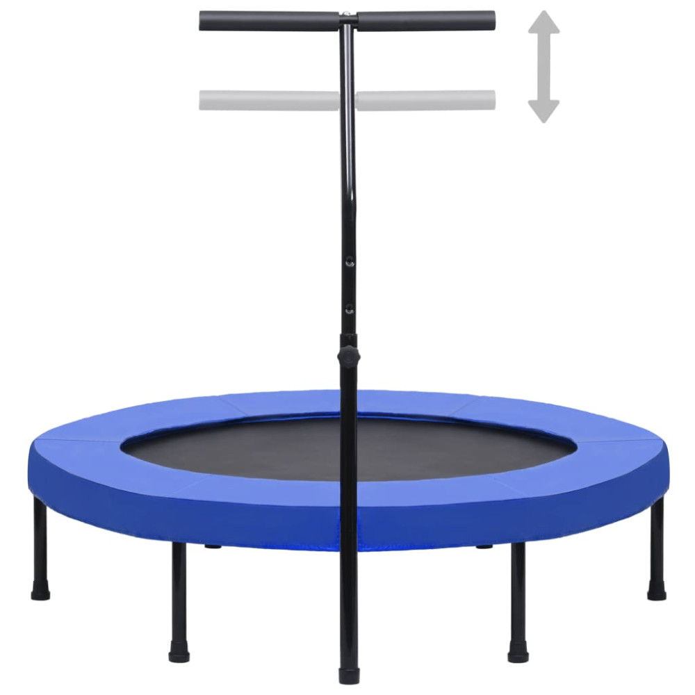 Produktbild för Studsmatta med handtag och säkerhetsskydd 122 cm