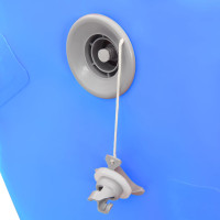 Produktbild för Uppblåsbar gymnastikrulle med pump 120x90 cm PVC blå