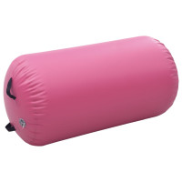 Produktbild för Uppblåsbar gymnastikrulle med pump 120x75 cm PVC rosa