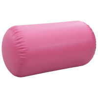 Produktbild för Uppblåsbar gymnastikrulle med pump 120x75 cm PVC rosa