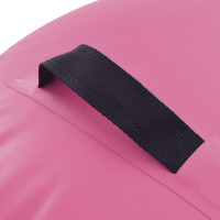 Produktbild för Uppblåsbar gymnastikrulle med pump 120x75 cm PVC rosa