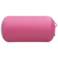 Produktbild för Uppblåsbar gymnastikrulle med pump 120x90 cm PVC rosa