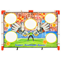 Miniatyr av produktbild för Fotbollsmål med bakgrund 120x51x77,5 cm