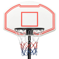 Miniatyr av produktbild för Basketkorg med stativ vit 282-352 cm polyeten