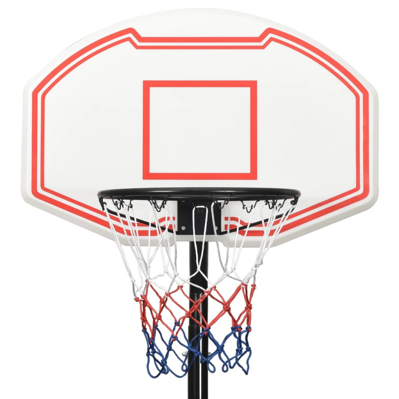 Produktbild för Basketkorg med stativ vit 282-352 cm polyeten