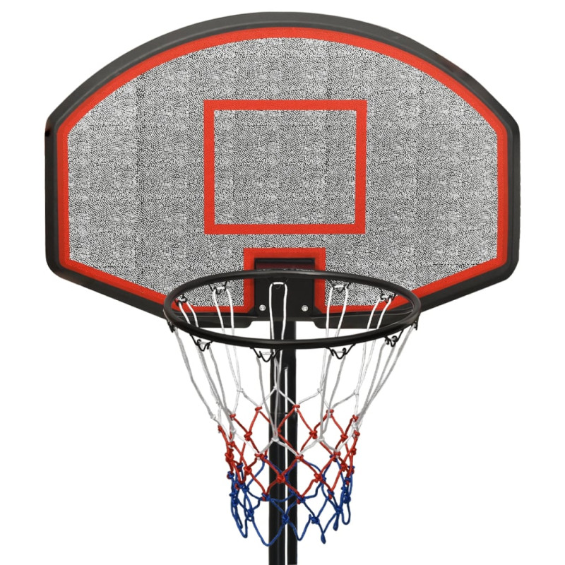 Produktbild för Basketkorg med stativ svart 282-352 cm polyeten
