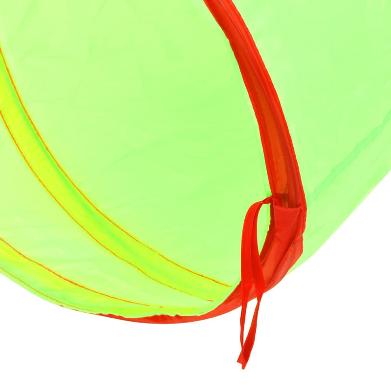 Produktbild för Lektunnel med 250 bollar grön 175 cm polyester
